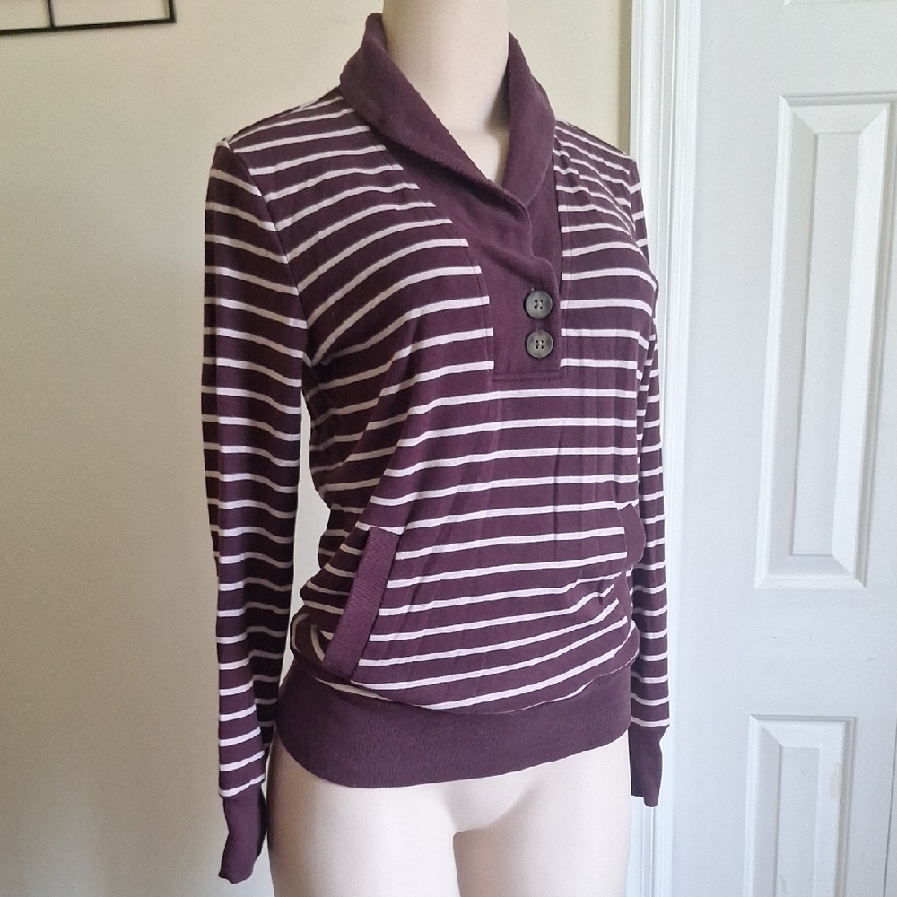 🎁Banana Republic Cowl Neck Striped Sweater Size Small